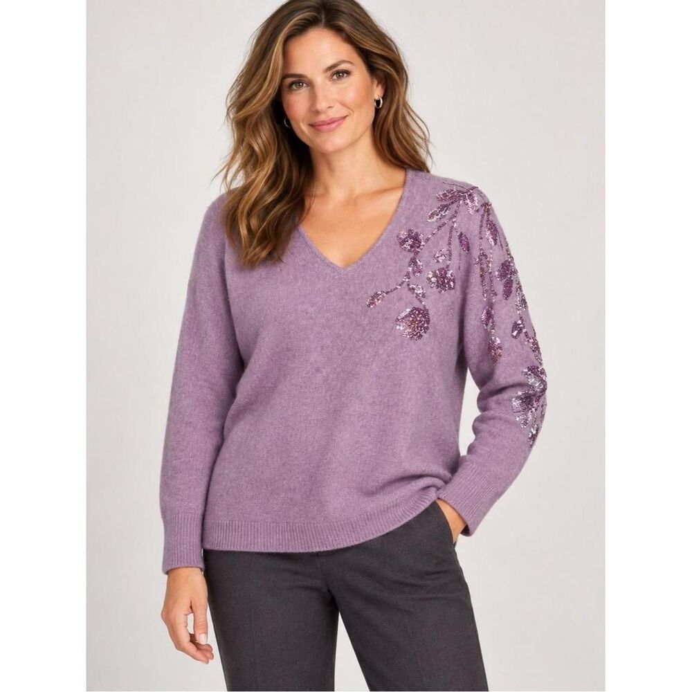Chico-s Women's Purple Jumper